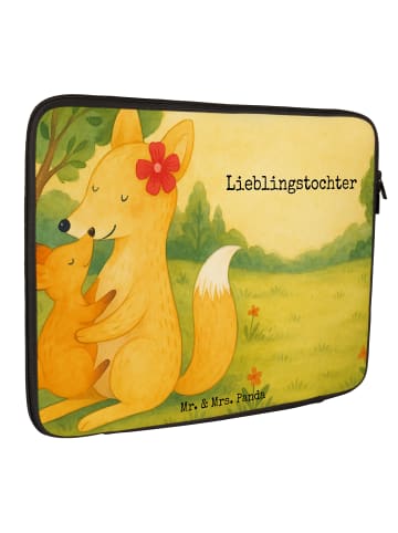 Mr. & Mrs. Panda Laptop Tasche Fuchs Mama Design mit Spruch in Weiß