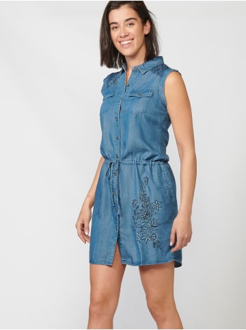 KOROSHI KURZÄRMELKLEID in blau