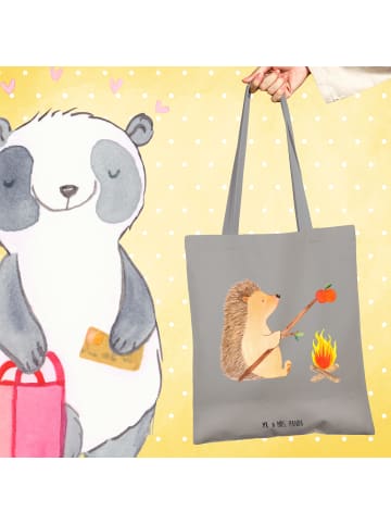Mr. & Mrs. Panda Uni Tasche Igel Grillen ohne Spruch in Light Grey