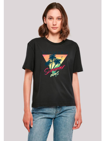 F4NT4STIC Tee California Palmen Retro in schwarz