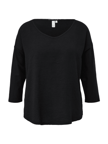 QS T-Shirt 3/4 Arm in Schwarz