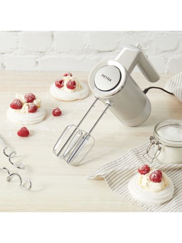 Petra Handmixer 300 W, 5 Geschwindigkeiten in Silbern, (B) 10 x (H) 18 x (L) 12,5 cm