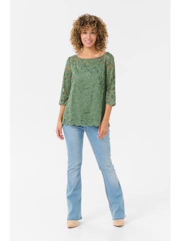 Cream Kurzarm-Bluse CRPria Tight fit in Laurel Wreath