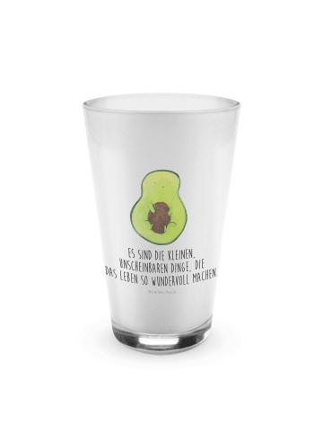 Mr. & Mrs. Panda Blümchentailglas Avocado Kern mit Spruch in Transparent