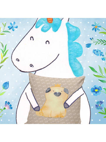 Mr. & Mrs. Panda Kissen bedruckt Mops Krone ohne Spruch in Hundeglück