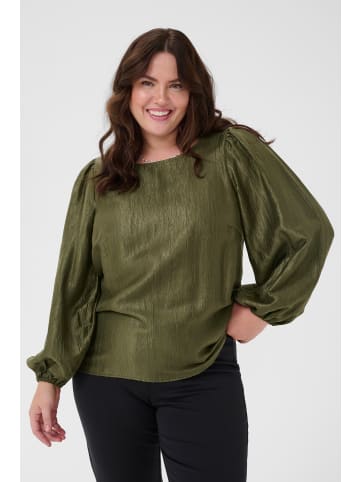 KAFFE curve Langarm-Bluse KCrizza Regular fit in Ivy Green