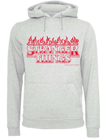 F4NT4STIC Hoodie Stranger Things Flames Netflix TV Series in grau meliert