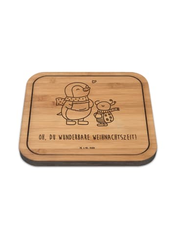 Mr. & Mrs. Panda kork untersetzer Smörle Winterzeit mit Spruch in Transparent