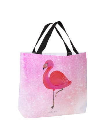 Mr. & Mrs. Panda Strandtasche Flamingo Classic ohne Spruch in Aquarell Pink