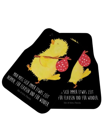 Mr. & Mrs. Panda Autoteppich Küken Wander mit Spruch in Schwarz