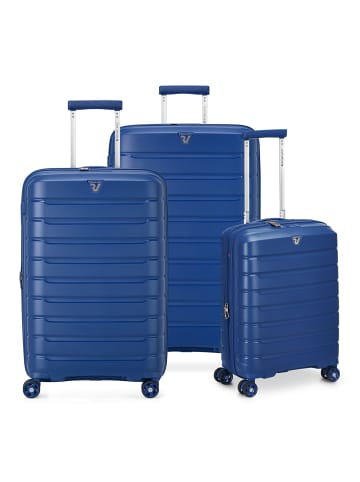 Roncato B-Flying Move 4 Rollen Kofferset 3-teilig mit Dehnfalte in blau