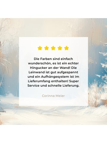 MuchoWow Leinwand bilder Winterwald (BxH)