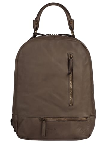 Samantha Look Rucksack echt Leder in taupe