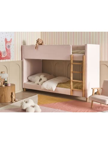 Beliani Hochbett CHOCQUES in Rosa/Braun - (W) 97 x (H) 143 x (L) 214 cm
