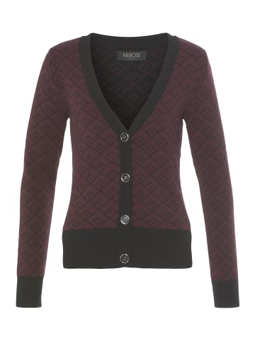 Melrose Strickjacke in schwarz-bordeaux