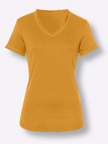 Heine V-Shirt in ocker