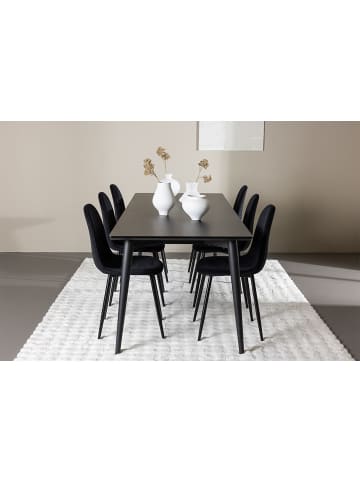 ebuy24 Essgruppe Ellis (7-teilig) Schwarz 85 x 230 cm