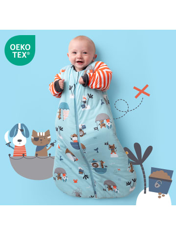 Schlummersack Babyschlafsack, 3.5 TOG in Hellblau-Rot