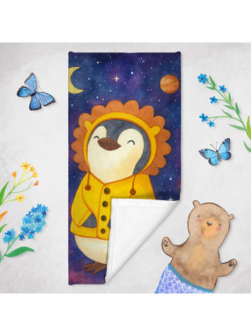 Mr. & Mrs. Panda Badhandtuch Löwe Astrologie Design ohne Spruch in Weiß