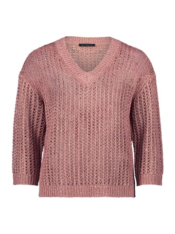Betty Barclay Lochstrick-Pullover mit Pailletten in Ash Rose
