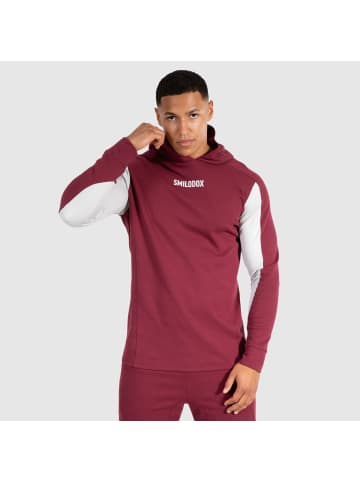 SMILODOX Hoodie Maison in Bordeaux