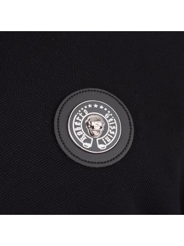 Roberto Geissini Skull Gold Polo Schwarz
