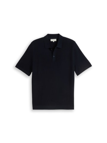 Tom Tailor Poloshirt STRUCTURED KNIT POLO in Blau