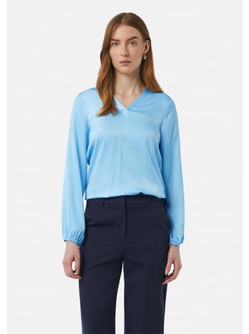 comma Bluse langarm in Blau