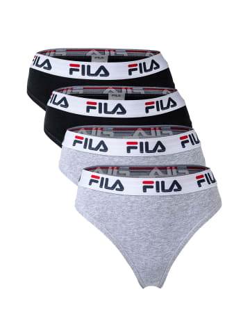 Fila String 4er Pack in Schwarz/Grau