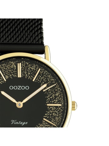 Oozoo Armbanduhr Oozoo Vintage Series schwarz mittel (ca. 32mm)