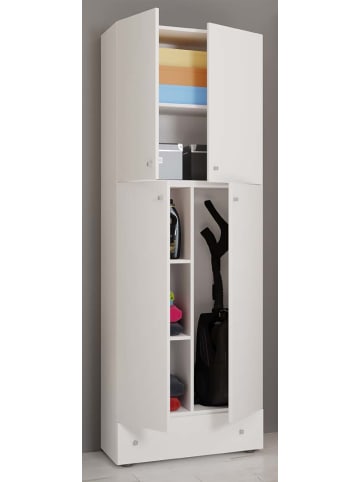 ebuy24 Kleiderschrank LonaXXL 5 Weiß 70 x 39 cm