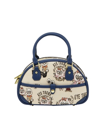 myMo Women Handbag in White Blue