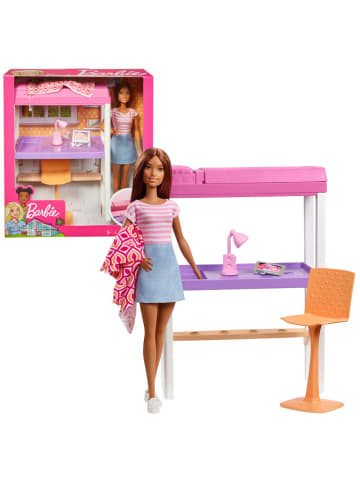 Barbie Etagen-Bett Schreibtisch | Barbie | Mattel Möbel Spiel-Set mit Puppe