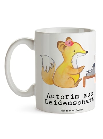 Mr. & Mrs. Panda haferl Autorin Leidenschaft mit Spruch in Weiß
