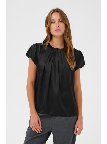 Kaffe Kurzarm-Bluse KAamara Regular fit in Black Deep