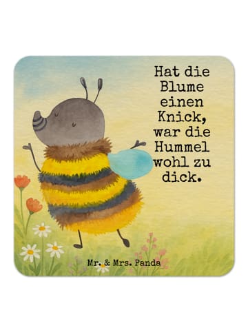 Mr. & Mrs. Panda Bierdeckel Hummel flauschig Design mit Spruch in Weiß