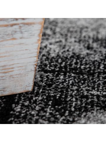 KADIMA DESIGN Teppich Kurzflor Abstraktes Rechteckmuster Wohnzimmer in Dunkelgrau