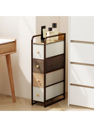 HOMCOM Kommode-20L x 47B x 84,5H cm-Mehrfarbig