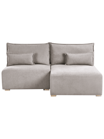 Beliani Modulsofa NERBO in Grau/Braun - (W) 200 x (H) 97 x (L) 154 cm
