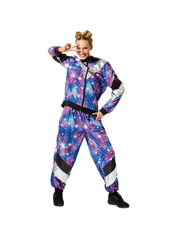 tectake Damenkostüm  80er 90er Jahre Disco Jogginganzug  Schillernder Disco-Style: Jacke