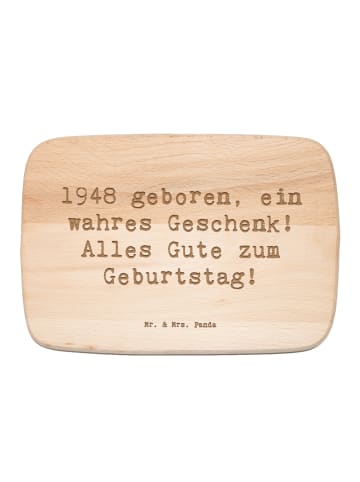 Mr. & Mrs. Panda Frühstücksbrett Spruch 1948 Geburtstag mit Spruch in Transparent