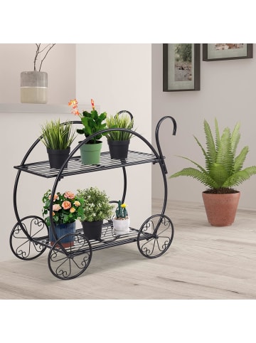 COSTWAY Blumenständer in Schwarz