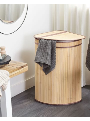 Beliani Wäschekörbe BADULLA in Braun - (W) 42 x (H) 60 x (L) 35 cm