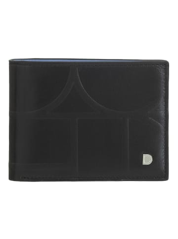DuDu Up! Geldbörse RFID Schutz Leder 11 cm in black-pastel blue