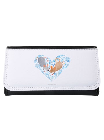 Mr. & Mrs. Panda Portemonnaie für Damen Mäuse Herz ohne Spruch in Weiß
