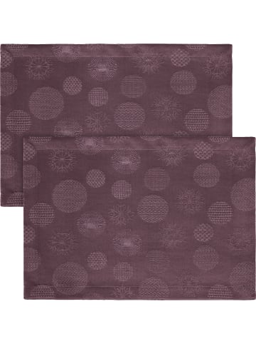 Erwin Müller Jacquard, Baumwollmischung Tischset 2er-Pack Calvia in mauve