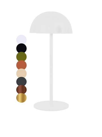 Coen Bakker LED Tischlampe dimmbar Innen & Außen 22x9,5cm Rund in Weiß