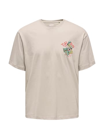 Only&Sons T-Shirt 'Disney Life' in beige