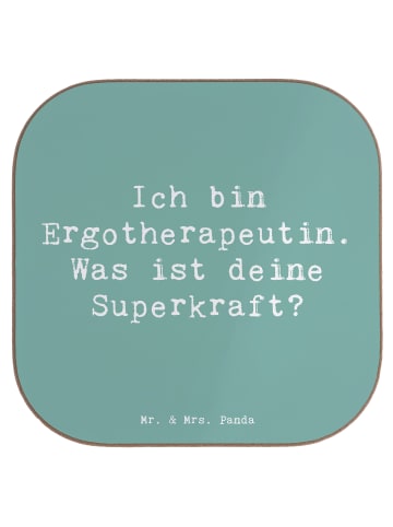Mr. & Mrs. Panda Untersetzer für Gläser Spruch Super Ergotherape... in Meeresbrise