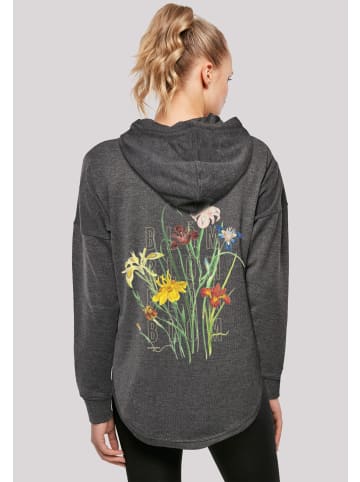 F4NT4STIC Oversized Hoodie Blumen Muster in charcoal